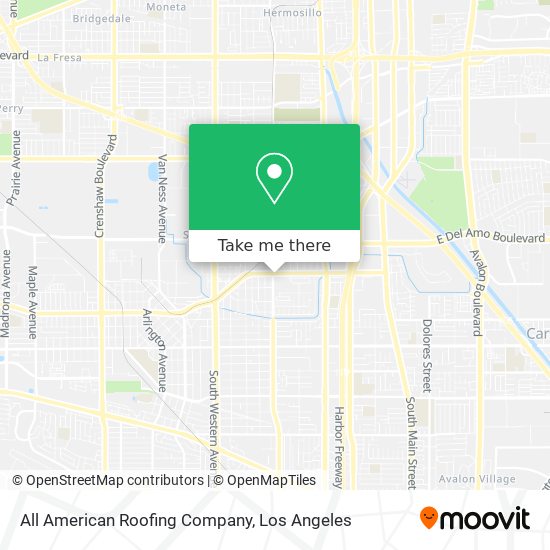 All American Roofing Company map