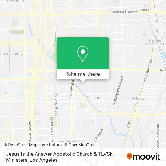 Mapa de Jesus Is the Answer Apostolic Church & TLVSN Ministers