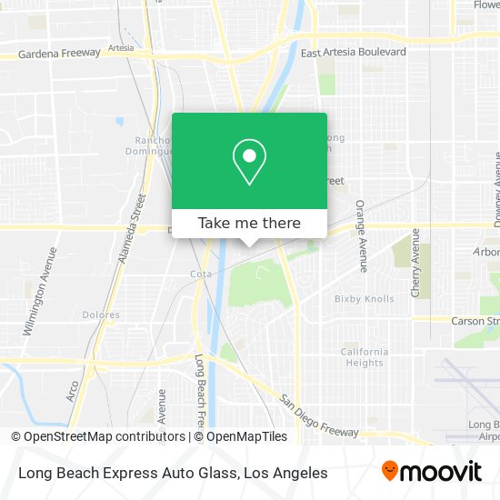 Mapa de Long Beach Express Auto Glass