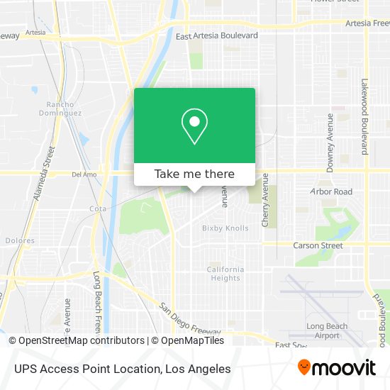 UPS Access Point Location map