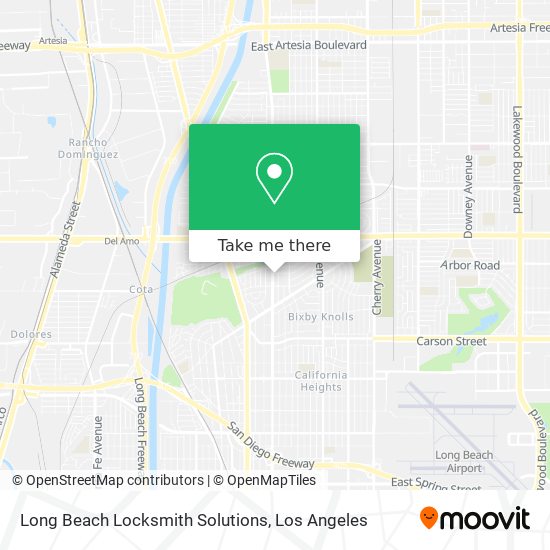 Long Beach Locksmith Solutions map