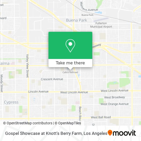 Gospel Showcase at Knott's Berry Farm map