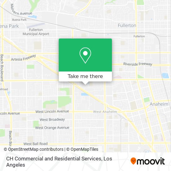 CH Commercial and Residential Services map