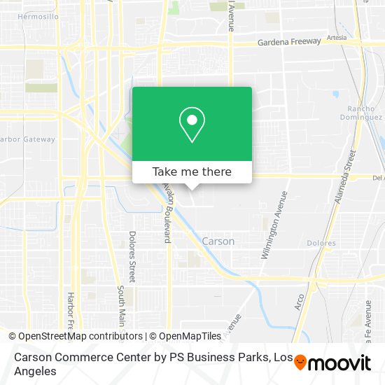 Carson Commerce Center by PS Business Parks map