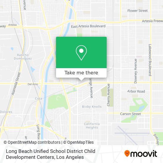Long Beach Unified School District Child Development Centers map