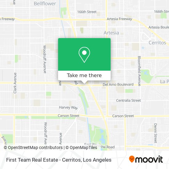 Mapa de First Team Real Estate - Cerritos