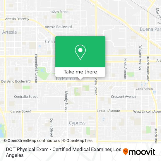 Mapa de DOT Physical Exam - Certified Medical Examiner
