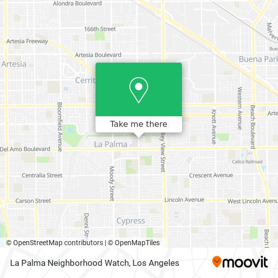 La Palma Neighborhood Watch map