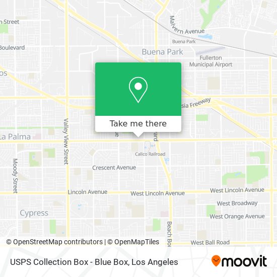 USPS Collection Box - Blue Box map