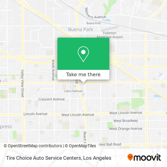 Mapa de Tire Choice Auto Service Centers