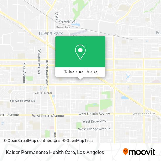 Mapa de Kaiser Permanente Health Care