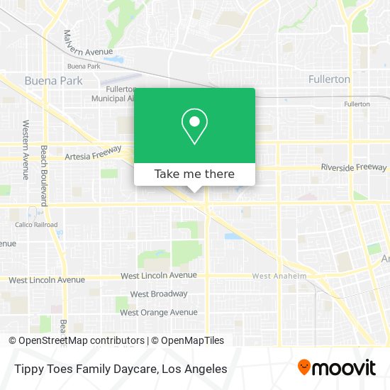 Mapa de Tippy Toes Family Daycare