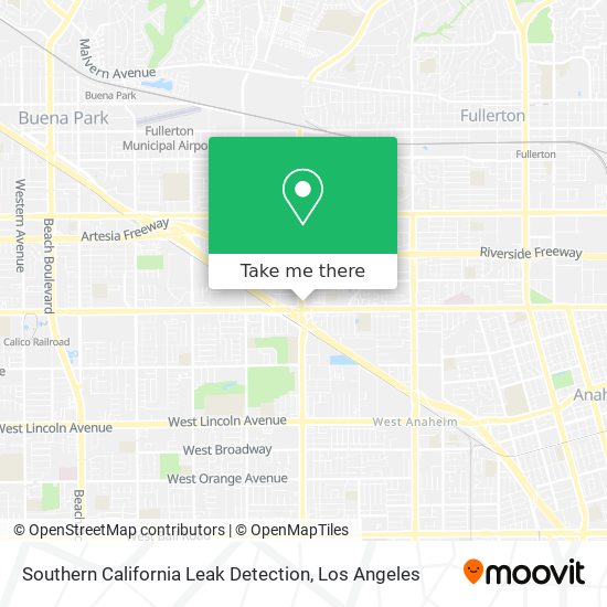 Mapa de Southern California Leak Detection