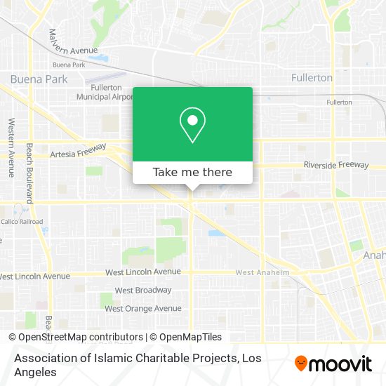 Association of Islamic Charitable Projects map