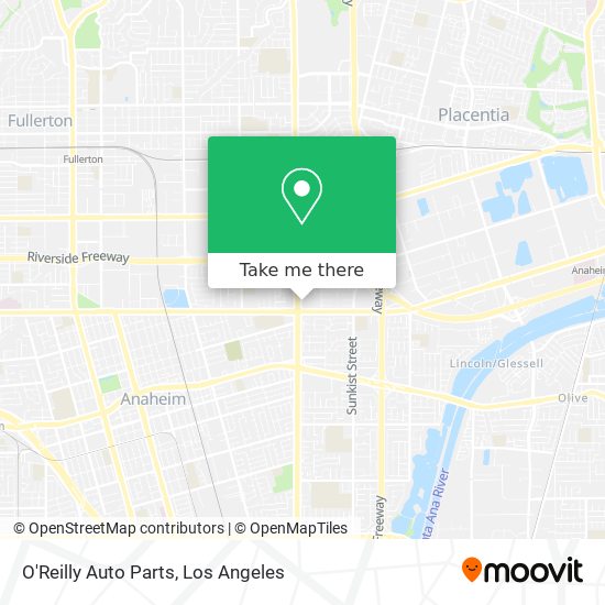 O'Reilly Auto Parts map