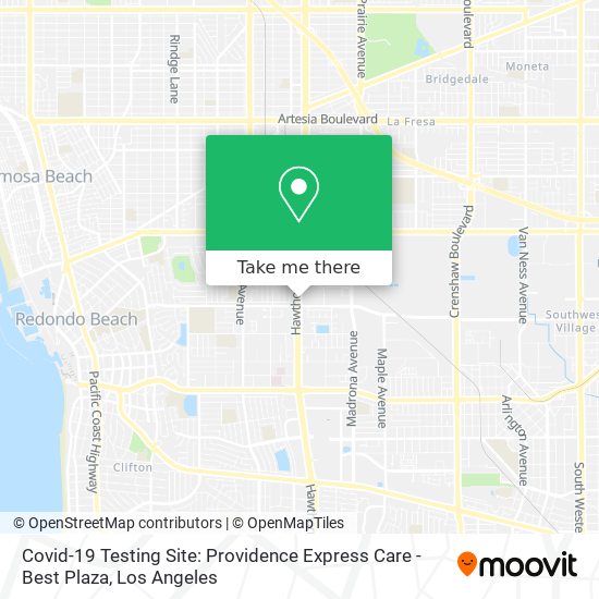 Covid-19 Testing Site: Providence Express Care - Best Plaza map