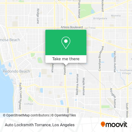 Mapa de Auto Locksmith Torrance