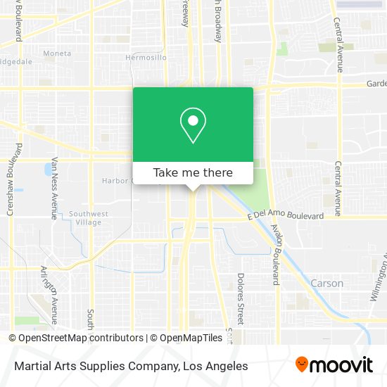 Mapa de Martial Arts Supplies Company