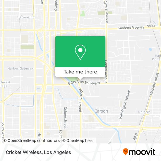 Mapa de Cricket Wireless