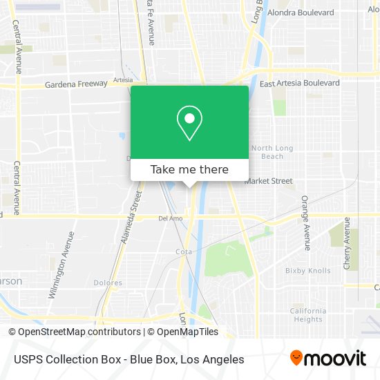 USPS Collection Box - Blue Box map