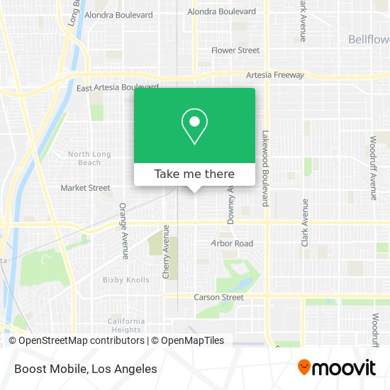 Mapa de Boost Mobile