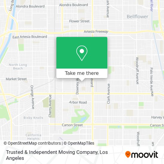 Trusted & Independent Moving Company map