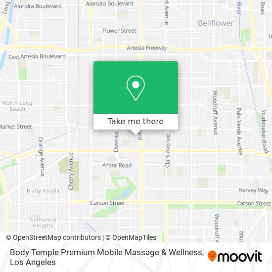 Body Temple Premium Mobile Massage & Wellness map