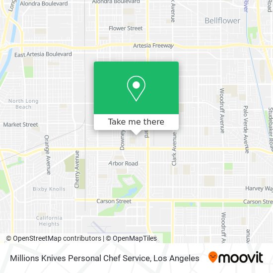 Millions Knives Personal Chef Service map