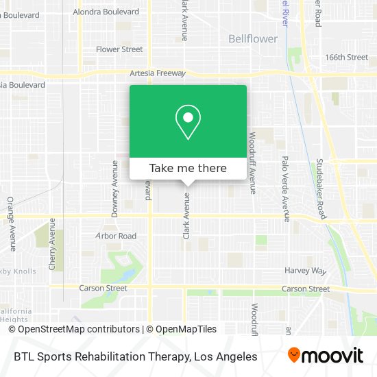 BTL Sports Rehabilitation Therapy map