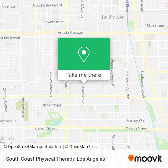 South Coast Physical Therapy map