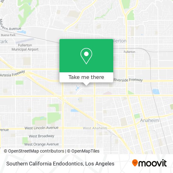 Southern California Endodontics map