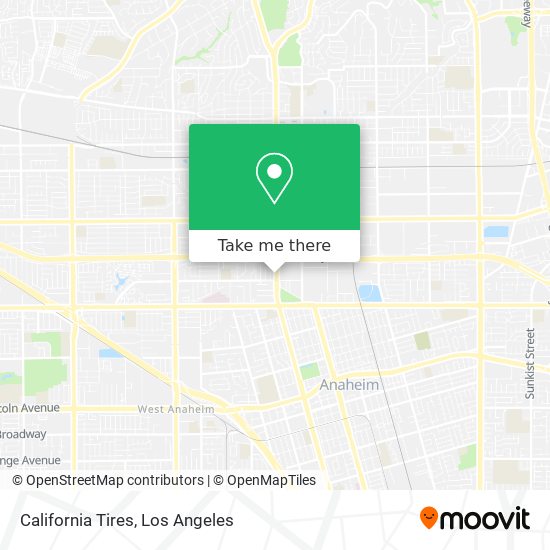 California Tires map