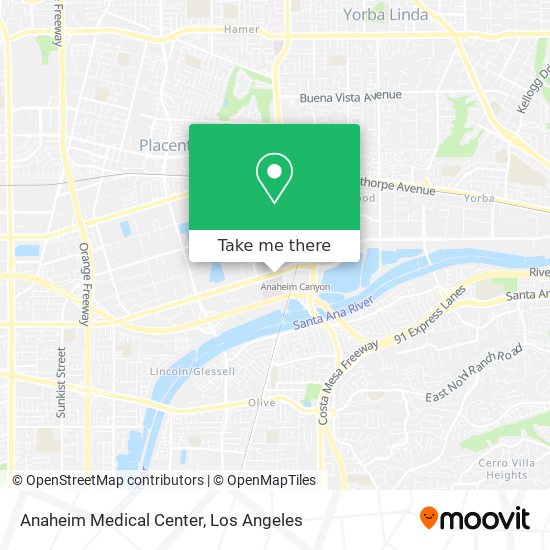 Mapa de Anaheim Medical Center