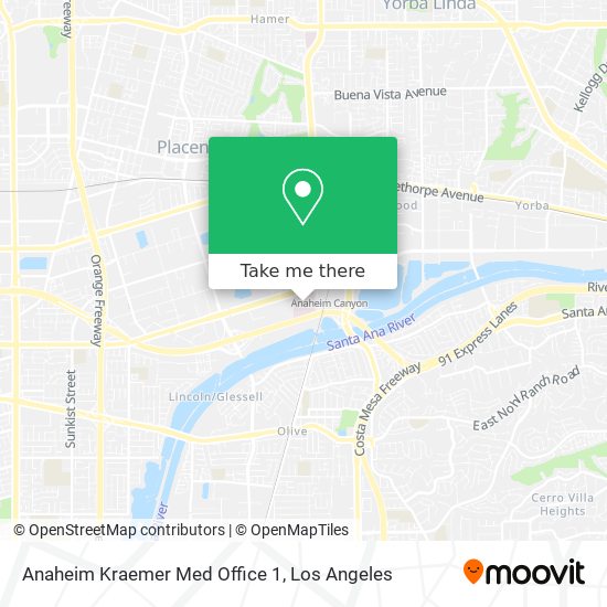 Anaheim Kraemer Med Office 1 map