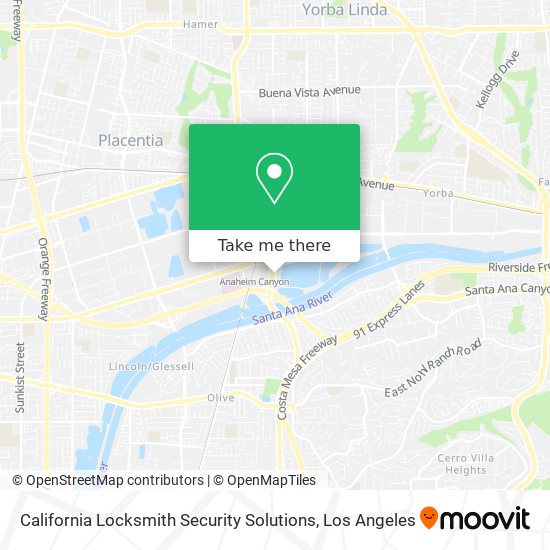 Mapa de California Locksmith Security Solutions