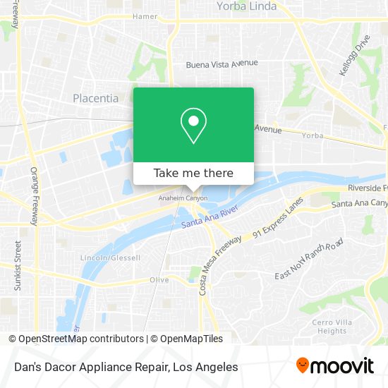 Dan's Dacor Appliance Repair map