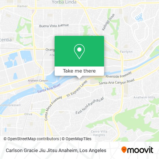Mapa de Carlson Gracie Jiu Jitsu Anaheim