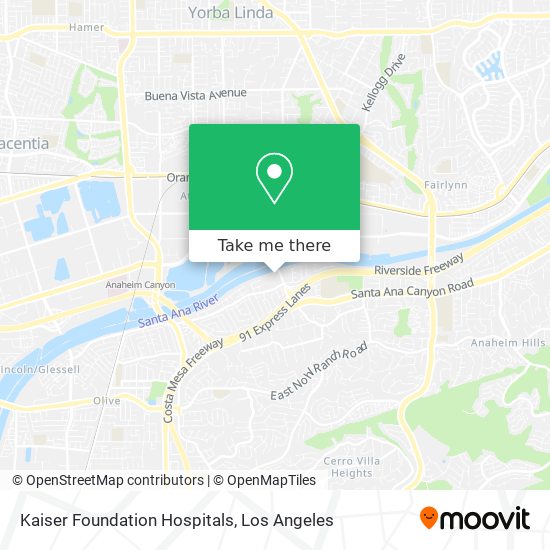 Mapa de Kaiser Foundation Hospitals