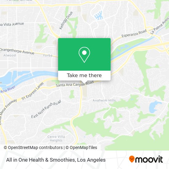All in One Health & Smoothies map