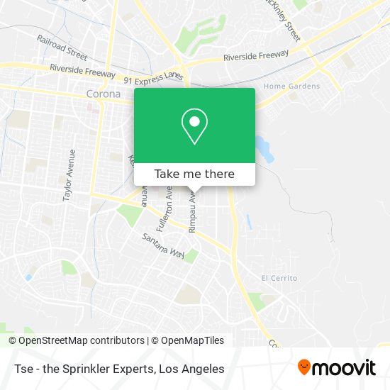 Tse - the Sprinkler Experts map