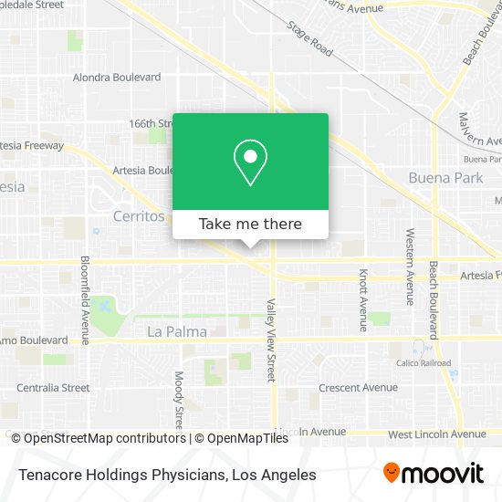 Tenacore Holdings Physicians map