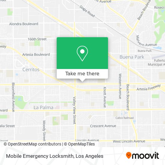 Mapa de Mobile Emergency Locksmith