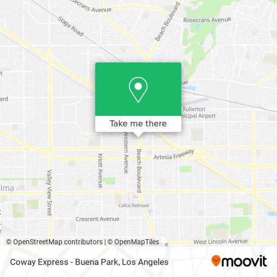 Mapa de Coway Express - Buena Park