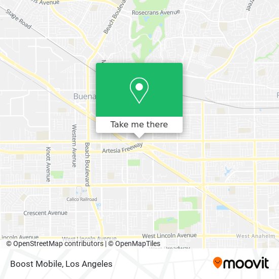 Mapa de Boost Mobile