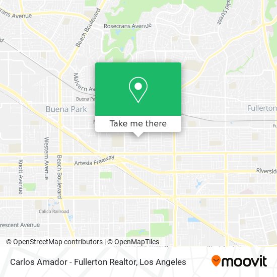 Carlos Amador - Fullerton Realtor map