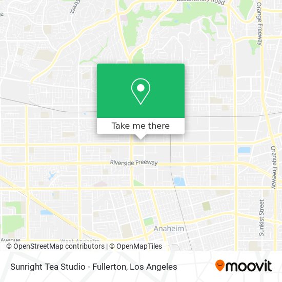 Sunright Tea Studio - Fullerton map