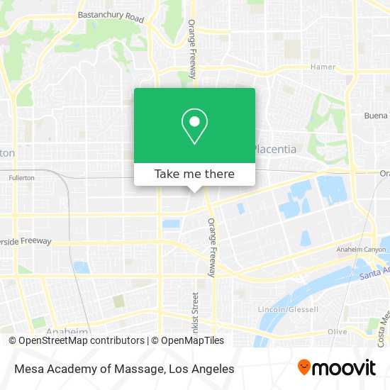 Mesa Academy of Massage map