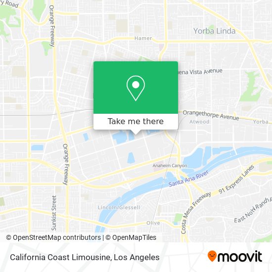 California Coast Limousine map