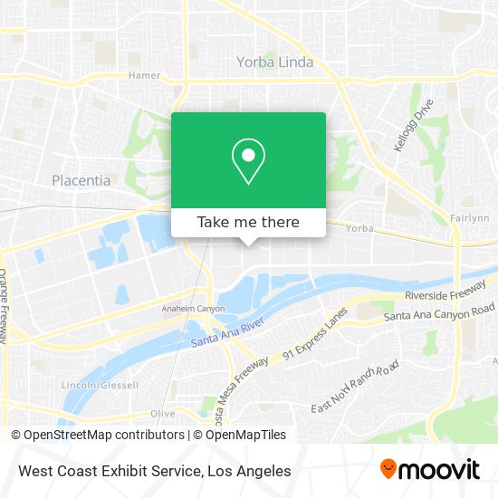 Mapa de West Coast Exhibit Service