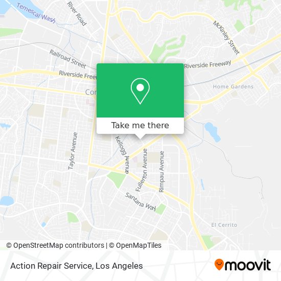 Action Repair Service map